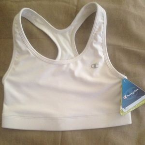 Champion White, Small, Sports Bra.